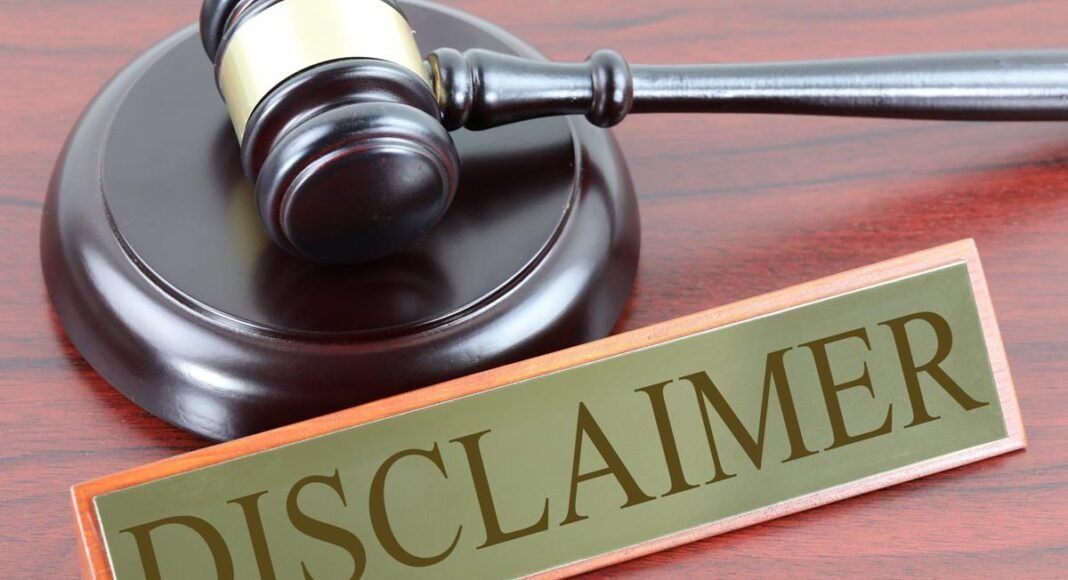 Legal Disclaimer